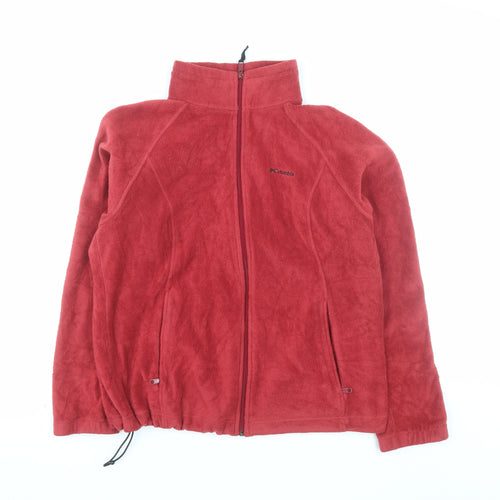 Columbia Women's Red Full Zip Fleece Sweatshirt XL Warm Outdoor