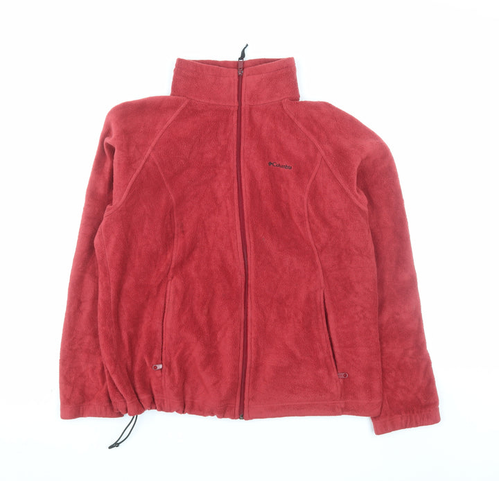 Columbia Women's Red Full Zip Fleece Sweatshirt XL Warm Outdoor