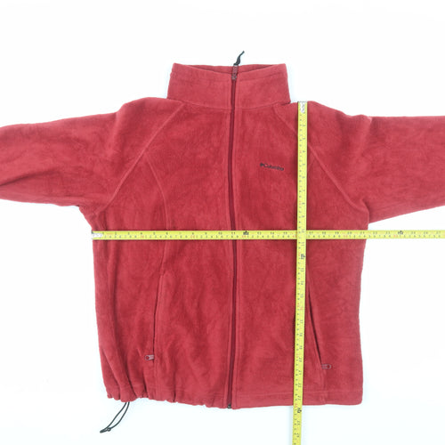 Columbia Women's Red Full Zip Fleece Sweatshirt XL Warm Outdoor