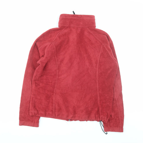 Columbia Women's Red Full Zip Fleece Sweatshirt XL Warm Outdoor
