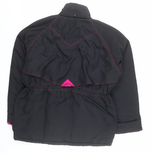 New Extra Women's Black Pink Puffer Jacket M Winter Nylon
