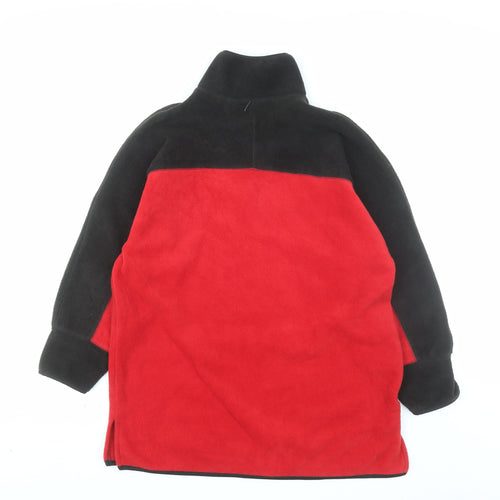 R&R Sport Teens Red Black Fleece 1/4 Zip Pullover Sweatshirt Size 12