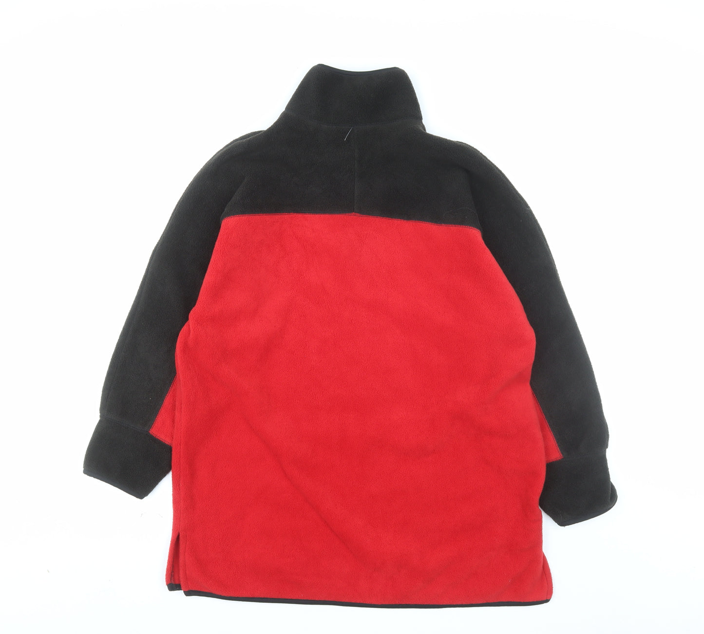 R&R Sport Teens Red Black Fleece 1/4 Zip Pullover Sweatshirt Size 12