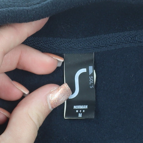 SOL'S Men's Blue Fleece Full Zip Sweatshirt Jacket M