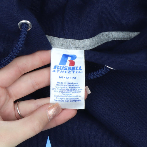 Russell Athletic Men’s Blue Pullover Hoodie M Baseball Sportswear