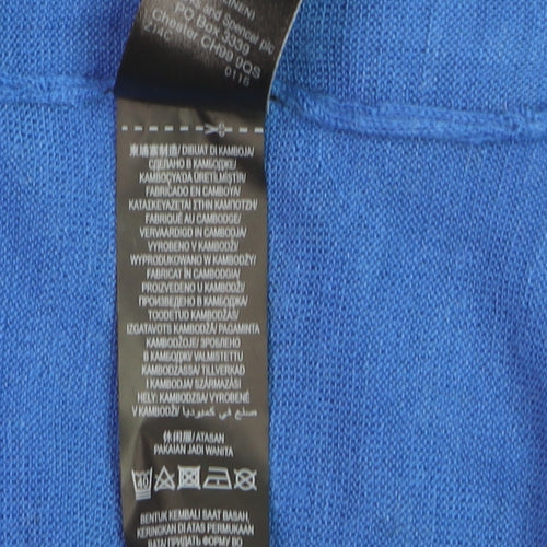 Marks and Spencer Women’s Blue Lightweight Open Knit Cardigan Size L