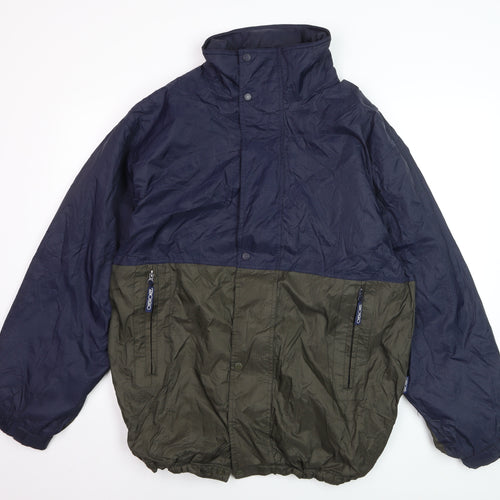 Cherokee Men's Blue Windbreaker Jacket M Nylon Zip Casual