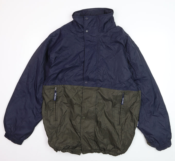Cherokee Men's Blue Windbreaker Jacket M Nylon Zip Casual