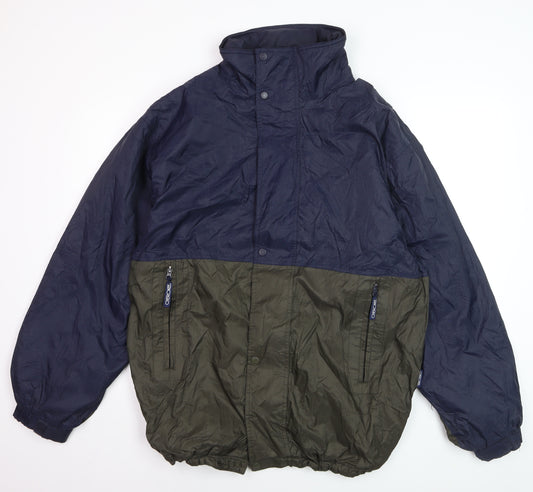 Cherokee Men's Blue Windbreaker Jacket M Nylon Zip Casual