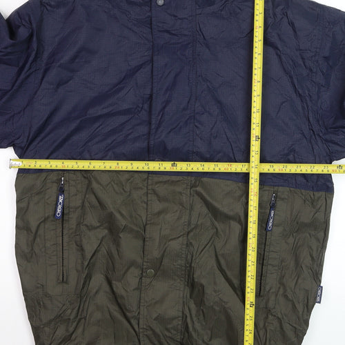 Cherokee Men's Blue Windbreaker Jacket M Nylon Zip Casual