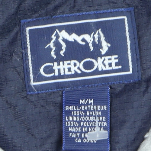 Cherokee Men's Blue Windbreaker Jacket M Nylon Zip Casual