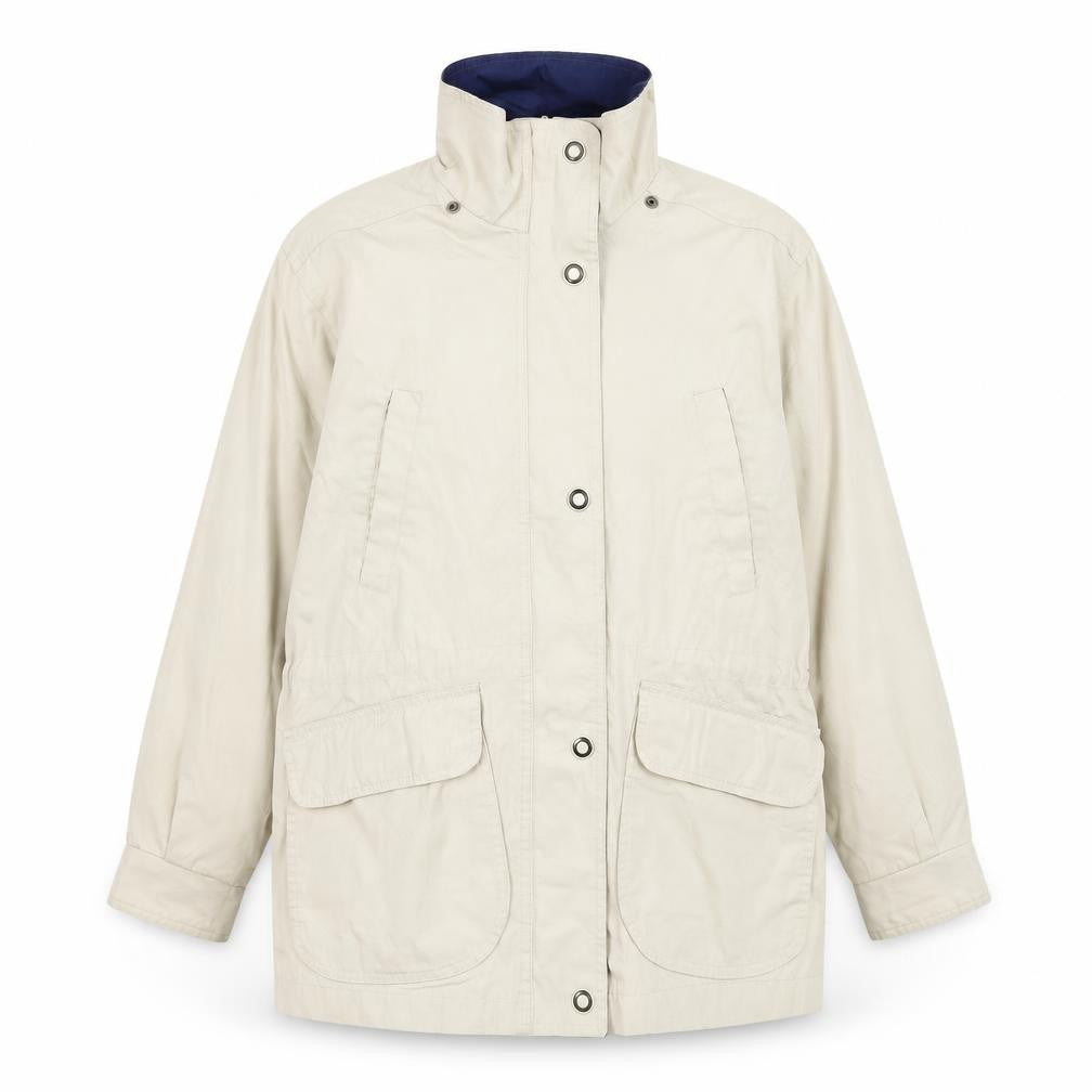 Front view of Pacific Trail Men's Beige Parka Jacket, size S, Cotton Blend Outdoor