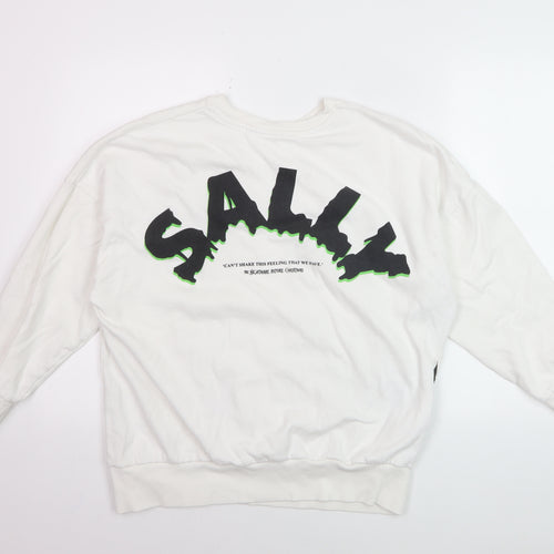George Women White The Nightmare Before Christmas Sweatshirt Size 12-14