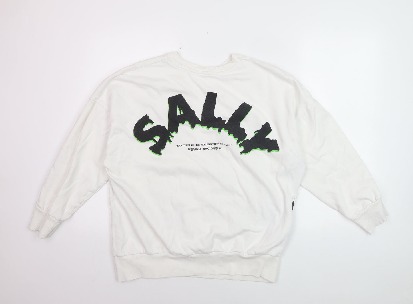 George Women White The Nightmare Before Christmas Sweatshirt Size 12-14