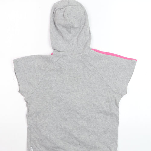 Everlast Women’s Grey & Pink Full Zip Sleeveless Hoodie Size M
