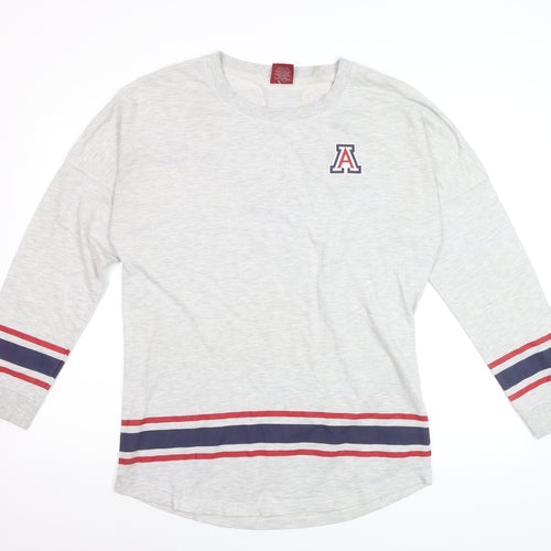 Colosseum Women Grey Arizona Wildcats Long Sleeve Pullover Sweatshirt L