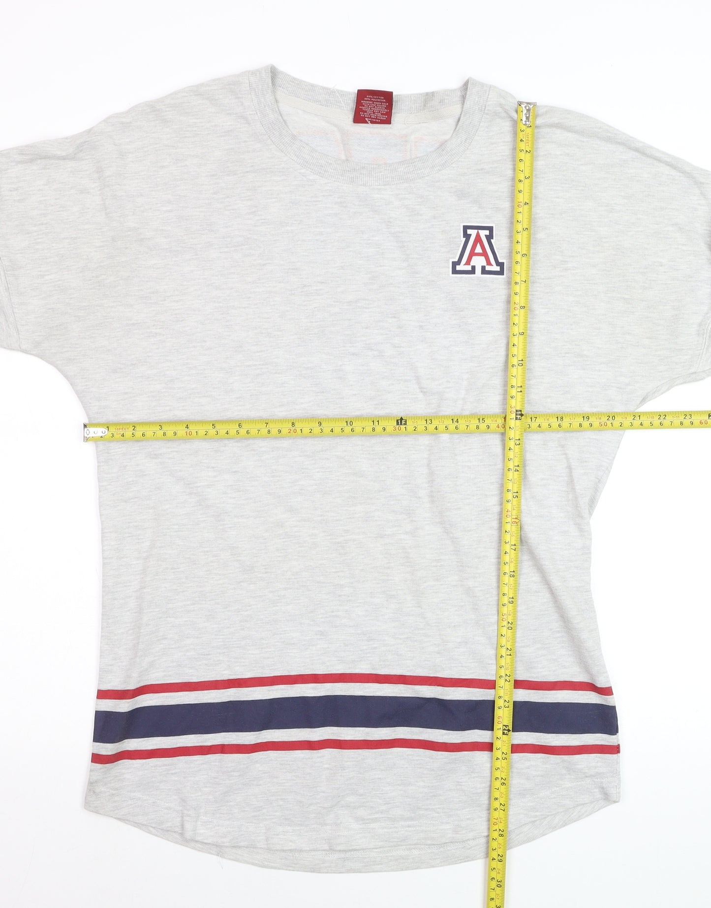 Colosseum Women Grey Arizona Wildcats Long Sleeve Pullover Sweatshirt L