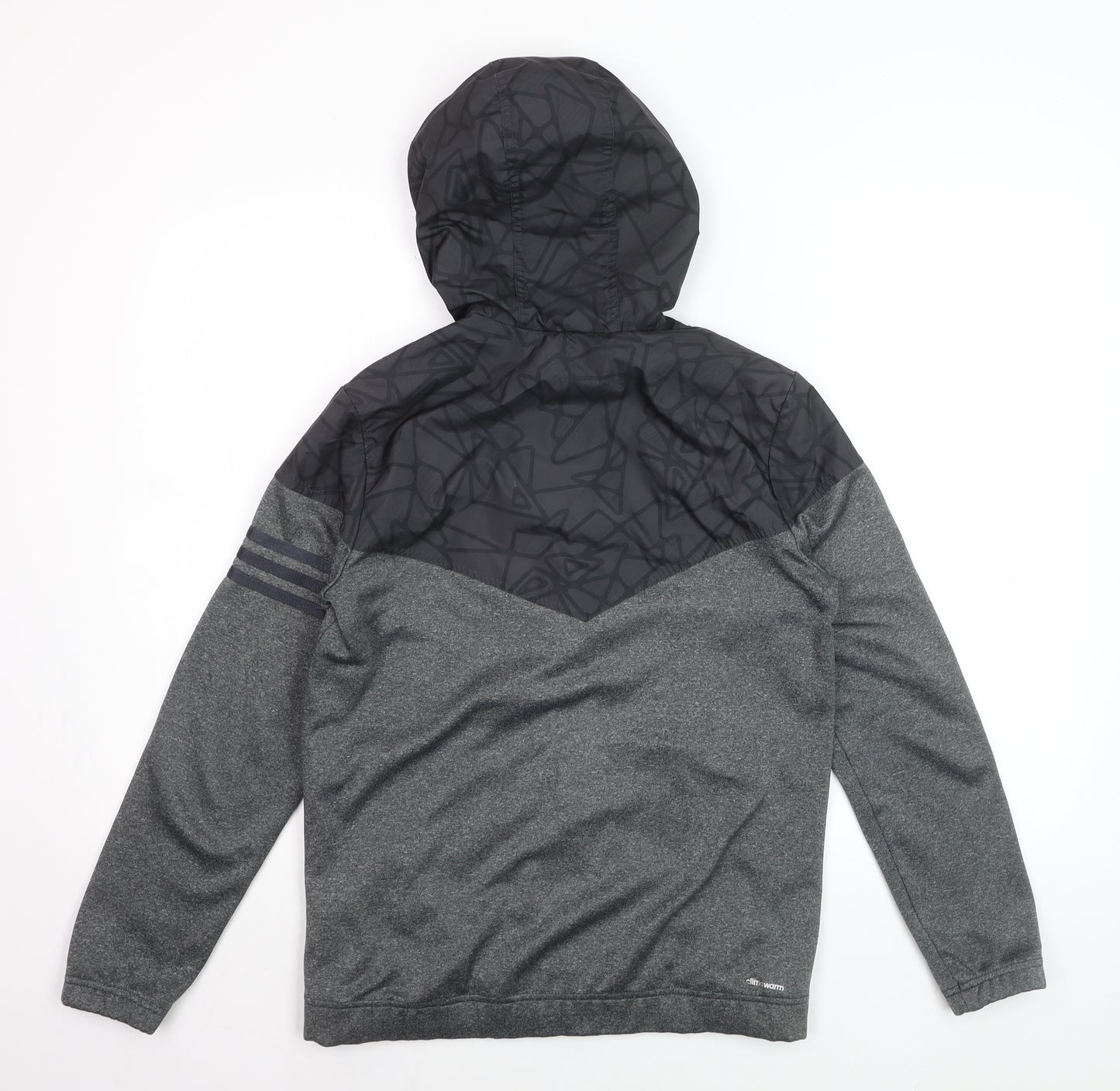 Adidas Boys Grey ClimaWarm Messi Full Zip Hooded Track Jacket - Size 13-14 Years