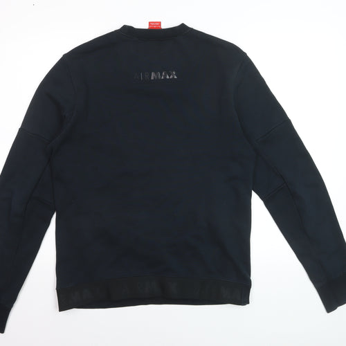 Nike Men’s Black Air Max Pullover Sweatshirt M Crew Neck Sportswear