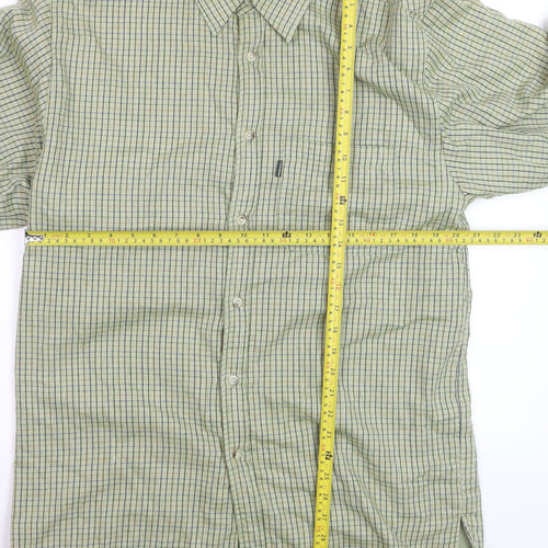 Champion Men's Green Check Flannel Button-Up Shirt M Regular Fit