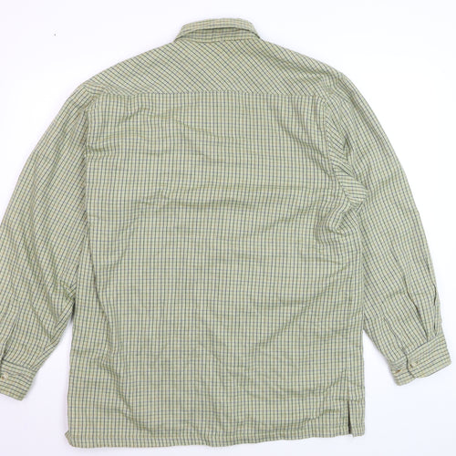 Champion Men's Green Check Flannel Button-Up Shirt M Regular Fit
