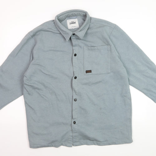 Tokyo Laundry Men’s Grey XL Button-Up Casual Shirt Long Sleeve Cotton Blend
