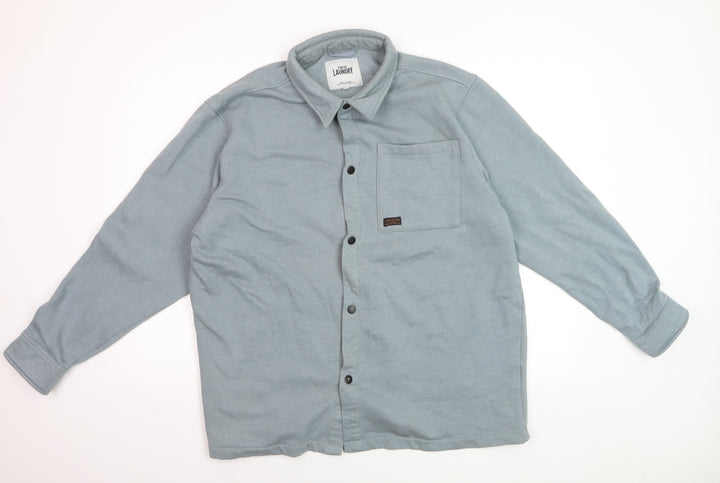 Tokyo Laundry Men’s Grey XL Button-Up Casual Shirt Long Sleeve Cotton Blend