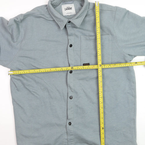 Tokyo Laundry Men’s Grey XL Button-Up Casual Shirt Long Sleeve Cotton Blend