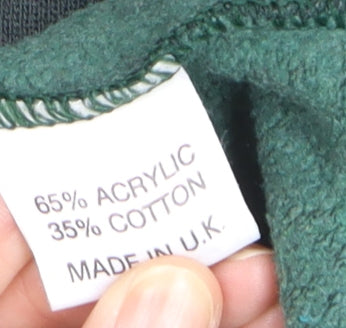 Amundsen Men's Green Collared Henley Jumper Size S