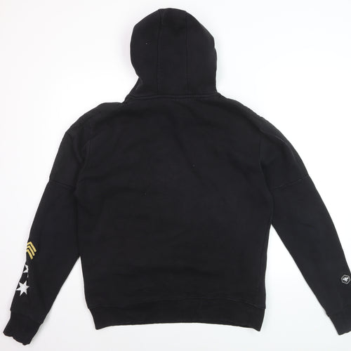 Bee Inspired Men's Black Embroidered Pullover Hoodie Size M