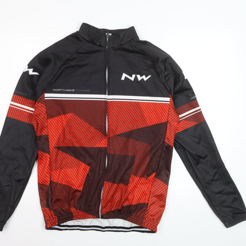 Northwave Men's Red Black XL Cycling Jacket Full Zip Lightweight