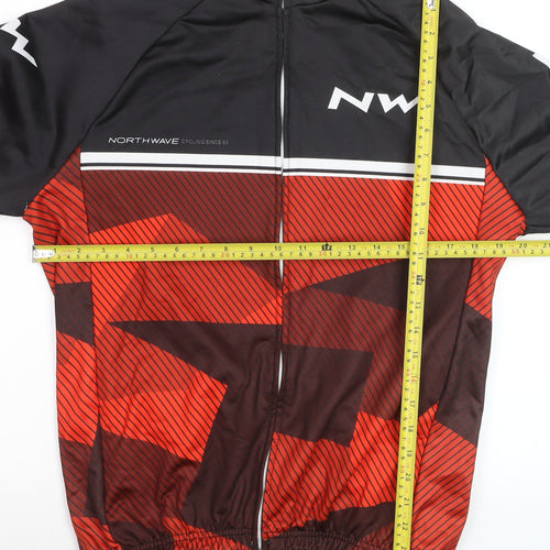 Northwave Men's Red Black XL Cycling Jacket Full Zip Lightweight
