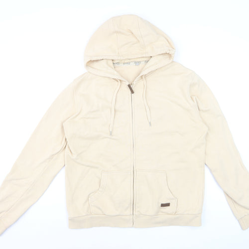 Jack Murphy Women's Beige Full Zip Hoodie UK 14 Cotton Casual