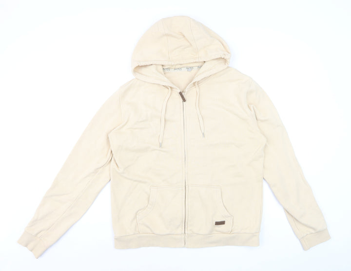 Jack Murphy Women's Beige Full Zip Hoodie UK 14 Cotton Casual