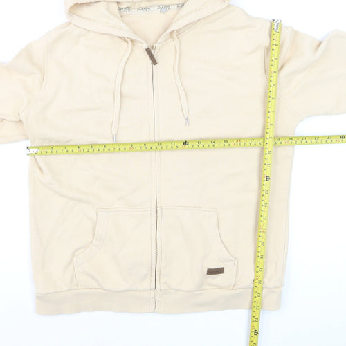 Jack Murphy Women's Beige Full Zip Hoodie UK 14 Cotton Casual