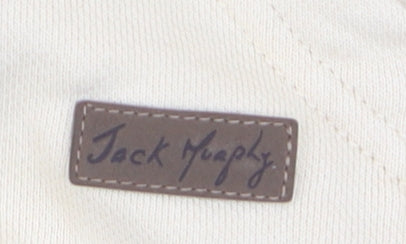 Jack Murphy Women's Beige Full Zip Hoodie UK 14 Cotton Casual