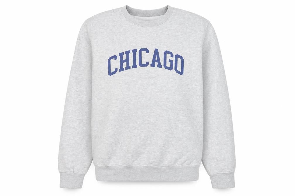 Boohoo Women's Grey 'Chicago' Pullover Sweatshirt Size S