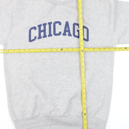 Boohoo Women's Grey 'Chicago' Pullover Sweatshirt Size S