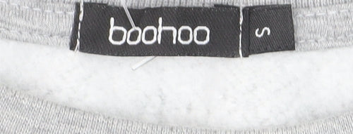 Boohoo Women's Grey 'Chicago' Pullover Sweatshirt Size S