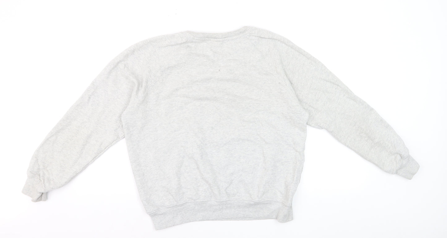 Marks and Spencer Peanuts Grey Marl Women’s Sweatshirt Size 10 Snoopy Graphic Classic Crew Neck