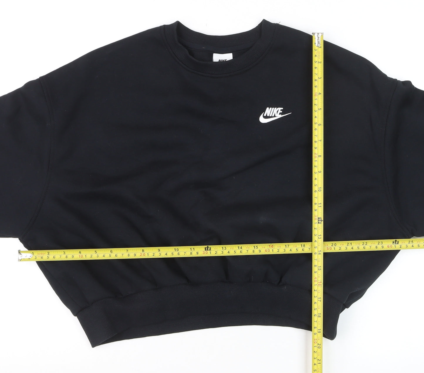Nike Women's Black Cotton Blend Pullover Sweatshirt Size M