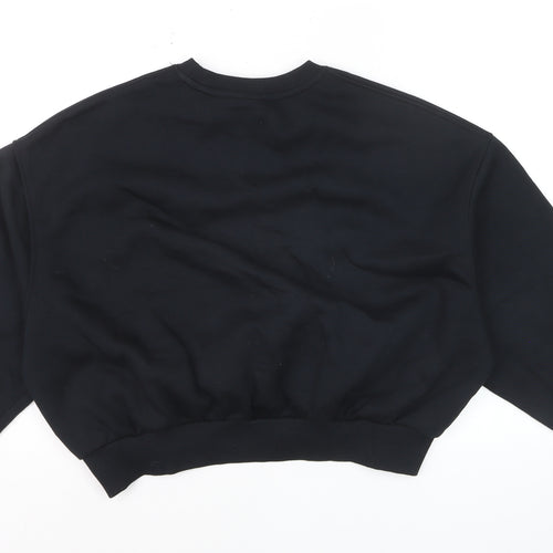 Nike Women's Black Cotton Blend Pullover Sweatshirt Size M