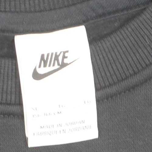 Nike Women's Black Cotton Blend Pullover Sweatshirt Size M