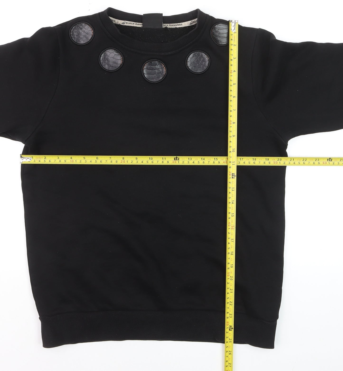 Black Bananas Men's Black Small Crew Neck Pullover Sweatshirt