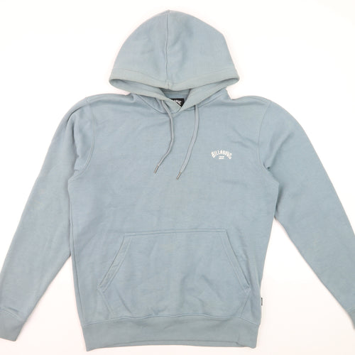 Billabong Men's Blue Pullover Hoodie Size M Fleece Logo Sweatshirt