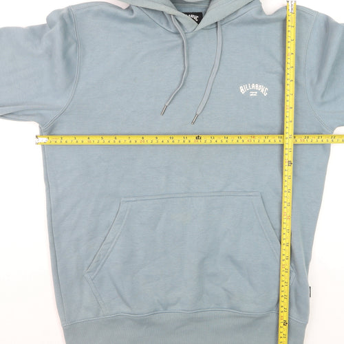 Billabong Men's Blue Pullover Hoodie Size M Fleece Logo Sweatshirt