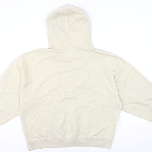 Anine Bing Men's Beige Sport Pullover Hoodie L Logo Fleece