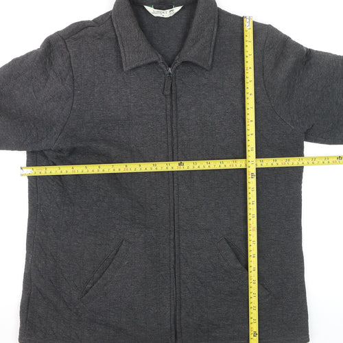 Jumper Men's Grey Full Zip Cotton Blend Casual Jacket M