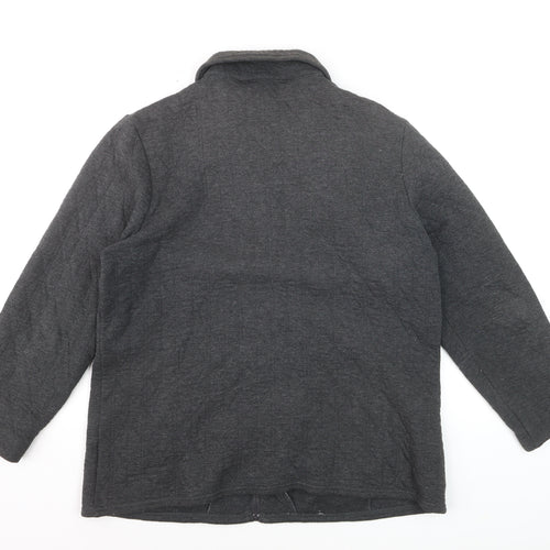 Jumper Men's Grey Full Zip Cotton Blend Casual Jacket M