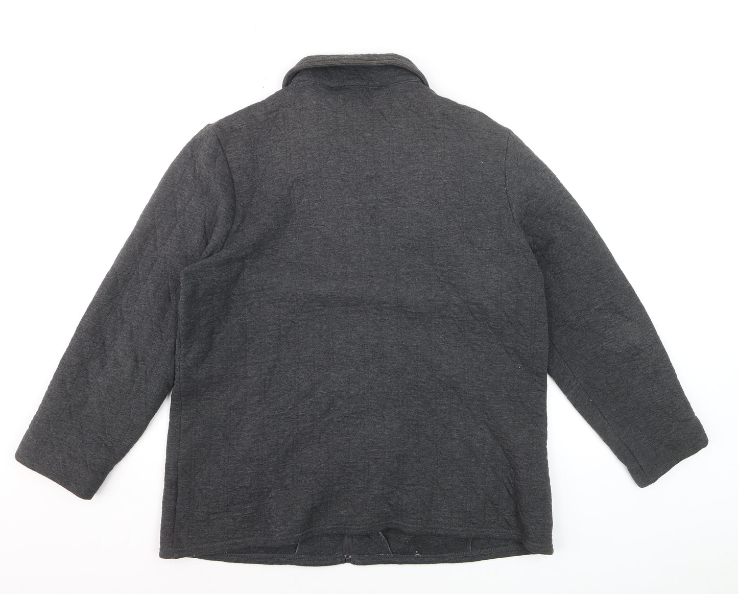 Jumper Men's Grey Full Zip Cotton Blend Casual Jacket M